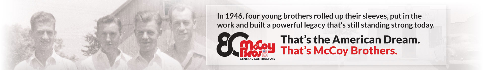 McCoy Brothers 80th Anniversary Banner
