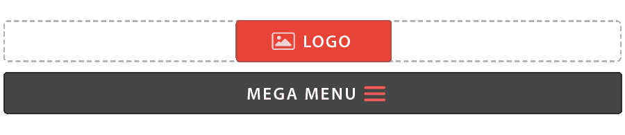 Centered logo